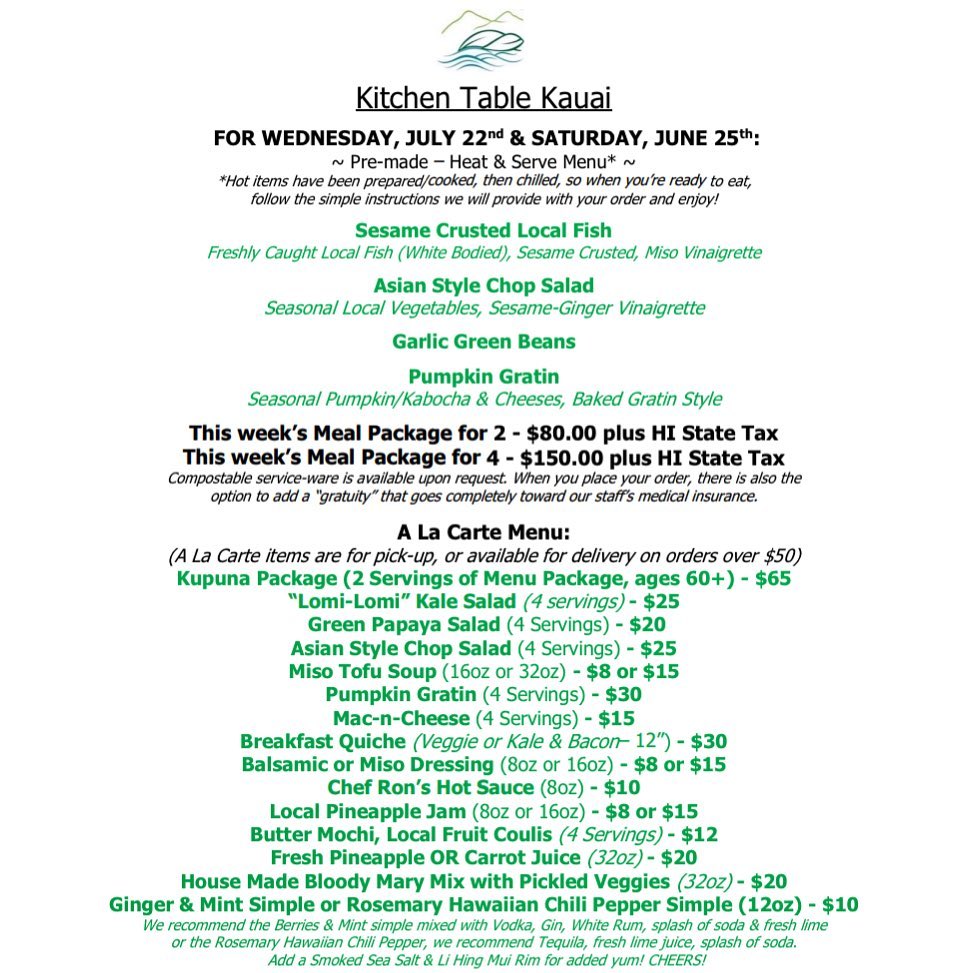 Kitchen - Next weeks menu!! 7/22 & 25! Sesame crusted fresh fish with ...