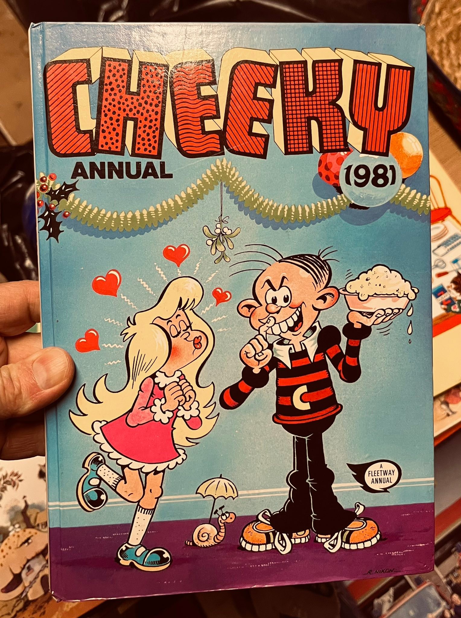 Exploring childhood comics in the loft