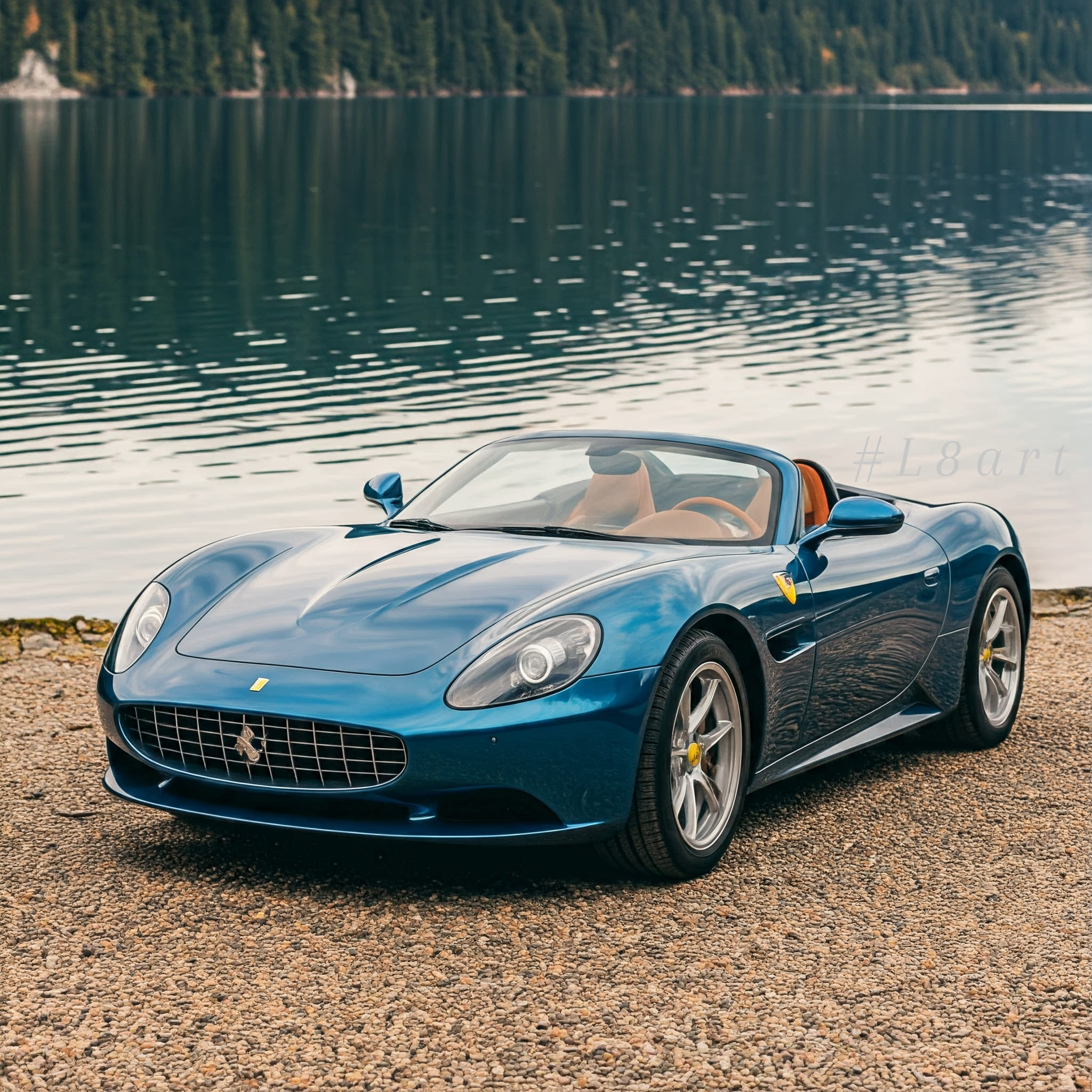 ferrari california foreshadowed, in the style of classical