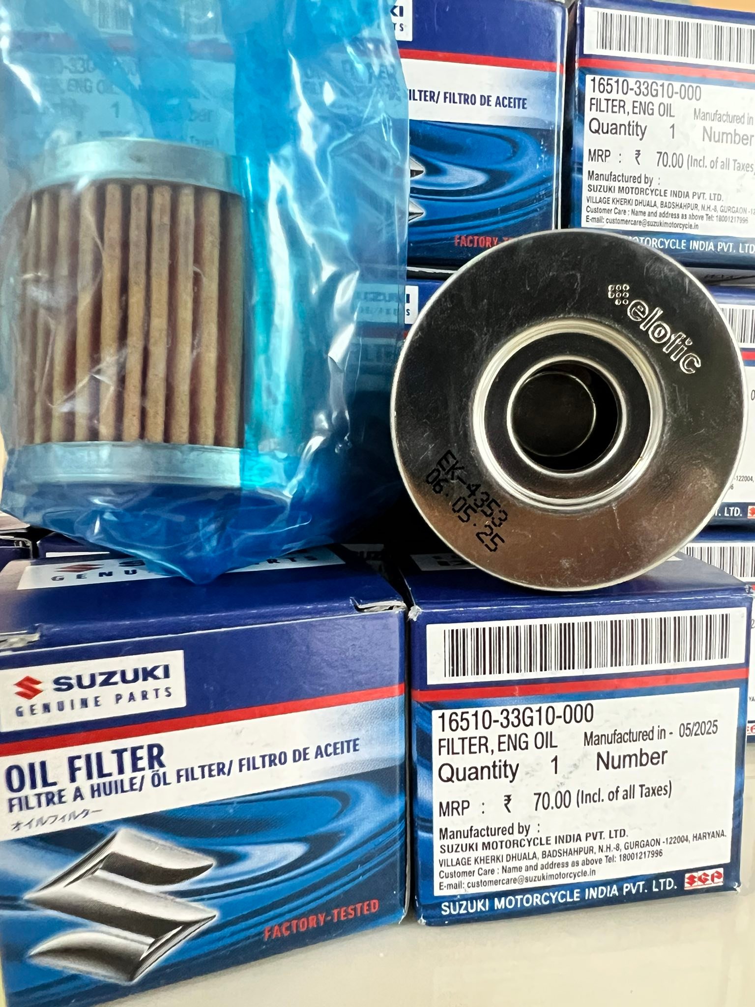 Genuine OEM Suzuki Oil Filter 16510-25C00 – Factory Original Replacement