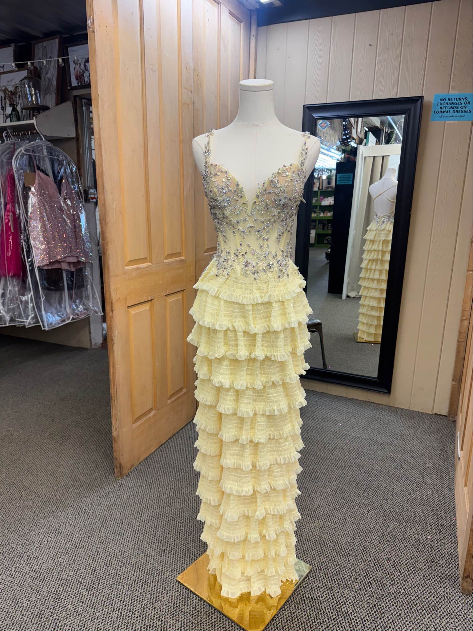 open lace back dress ASHLEYlauren Style 12222