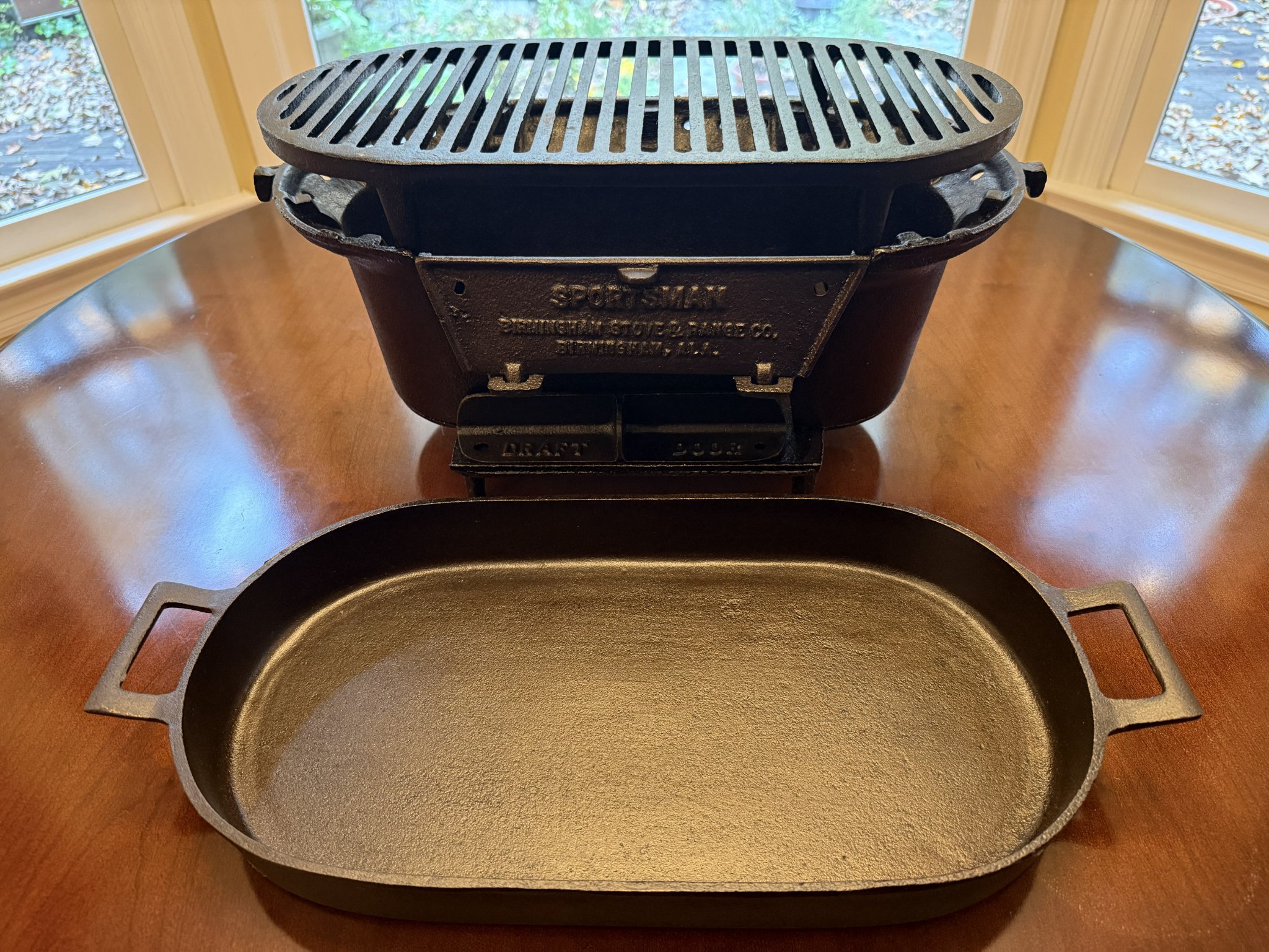 Birmingham Stove & Range BSR Cast Iron Sportsman Grill - Original with ...