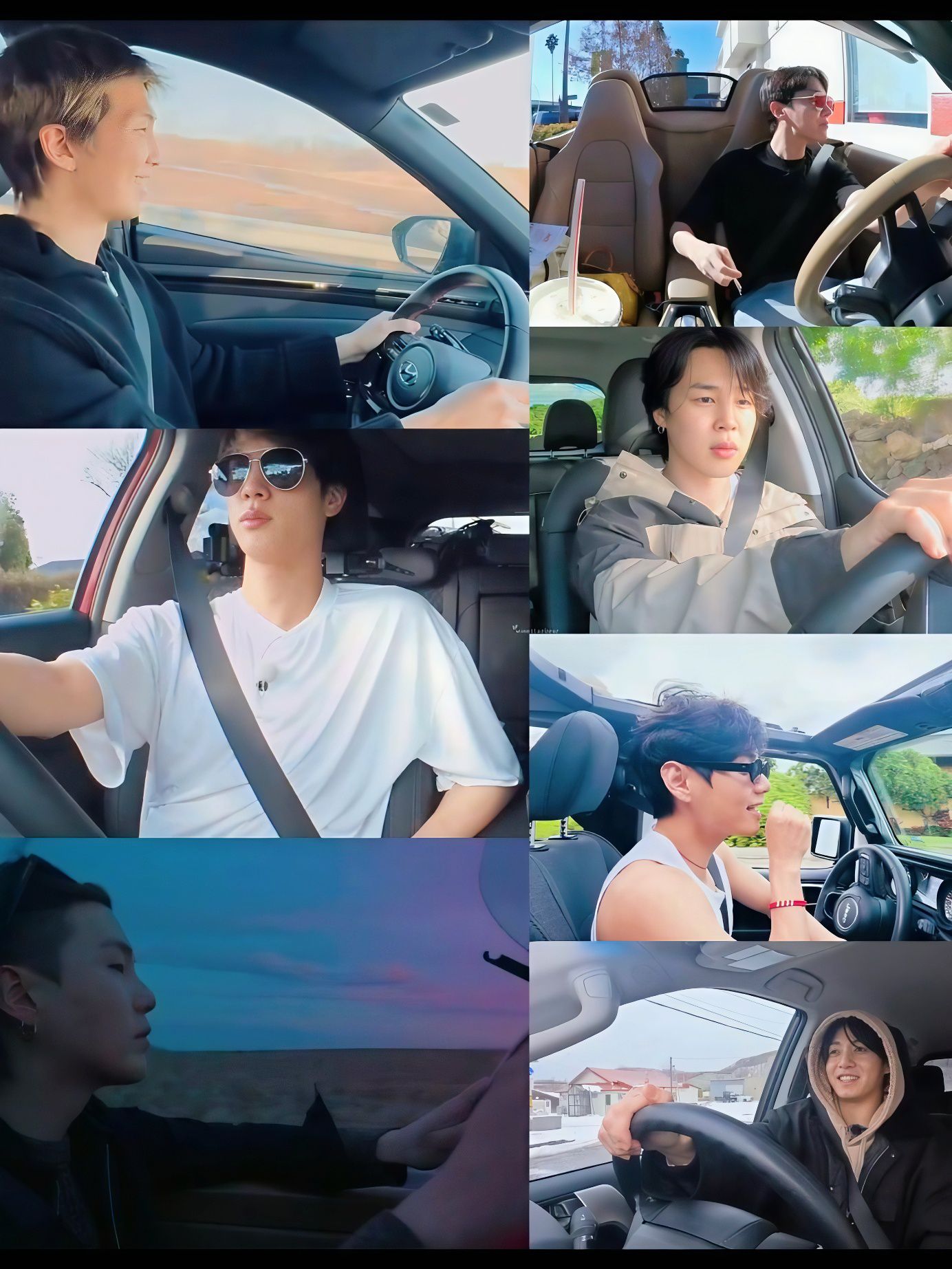 FINALLY!!! 7/7 BTS MEMBERS DRIVING NOW 😭🚗