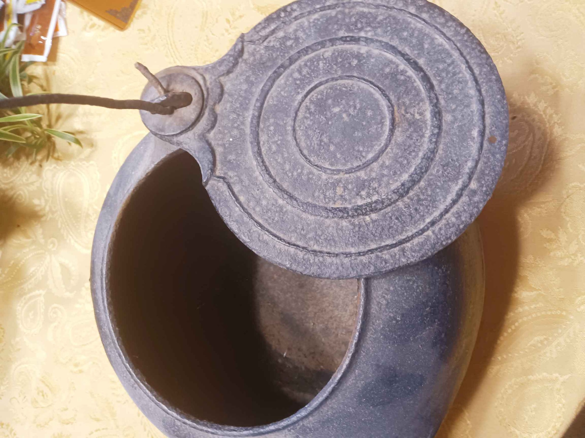 Antique tea Kettle no. 8. Marked OP on bottom