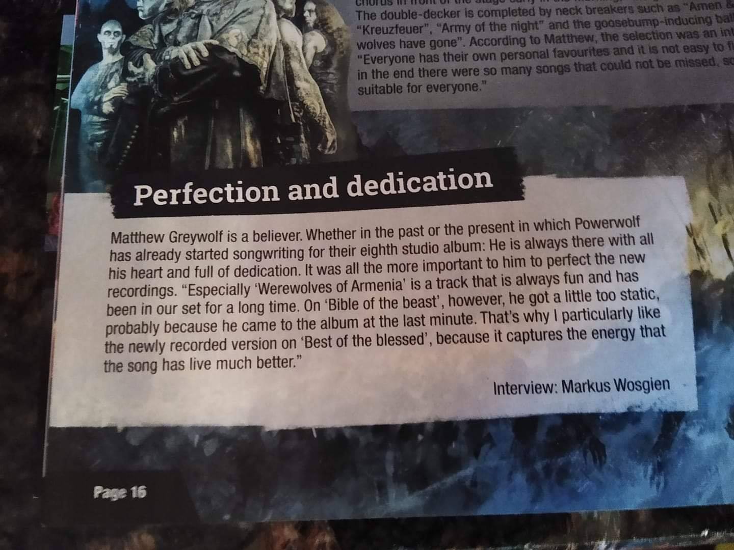 Powerwolf Perú - Al parecer ya se estaría escribiendo las... | Facebook