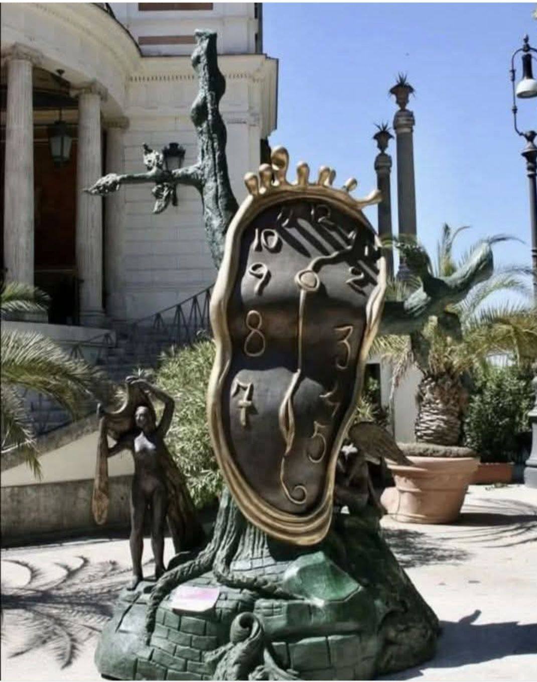Salvador Dali's 'Nobility of Time' melting clock statue