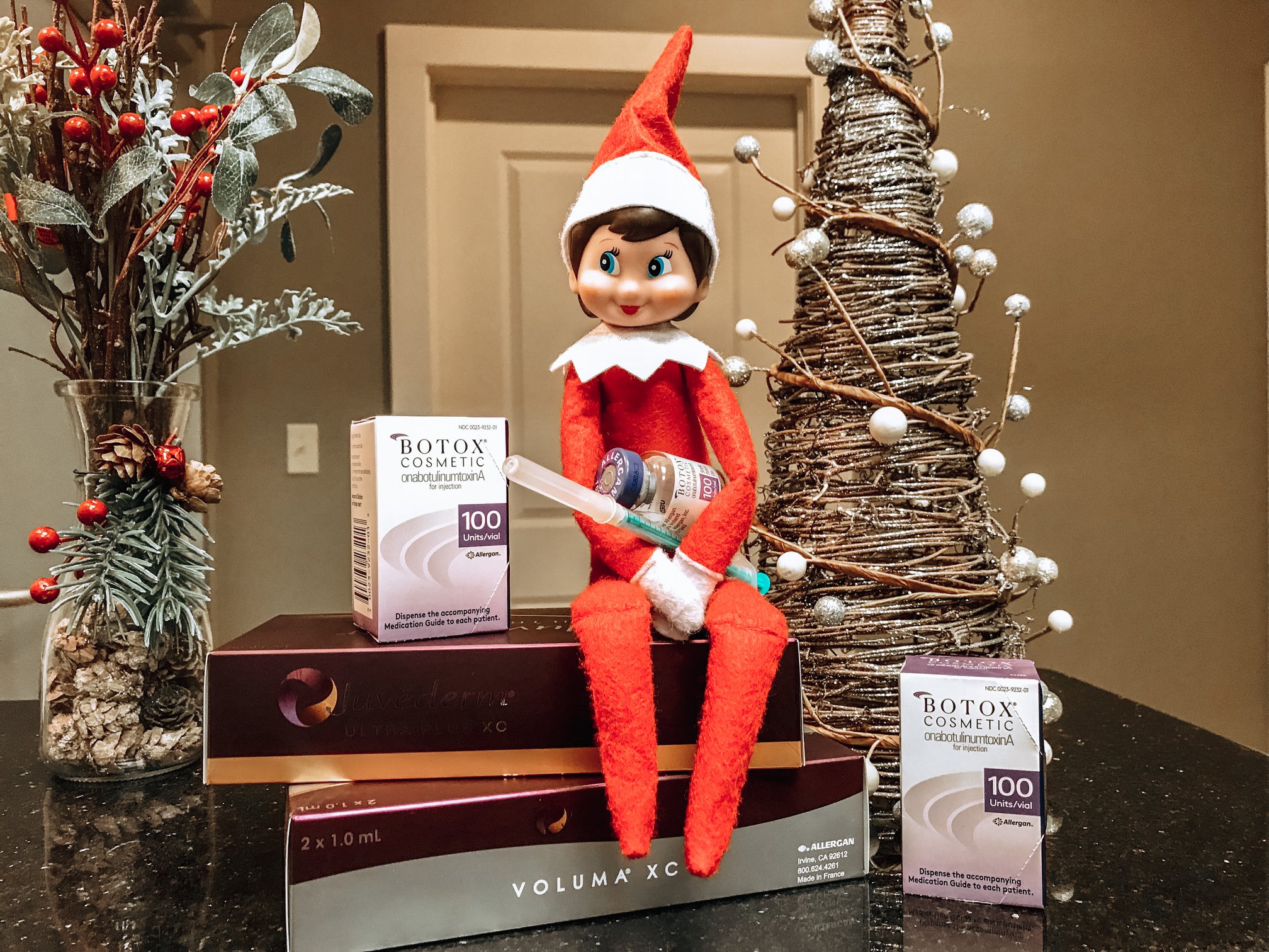 Our elf on the shelf is back to... - Northshore Dermatology