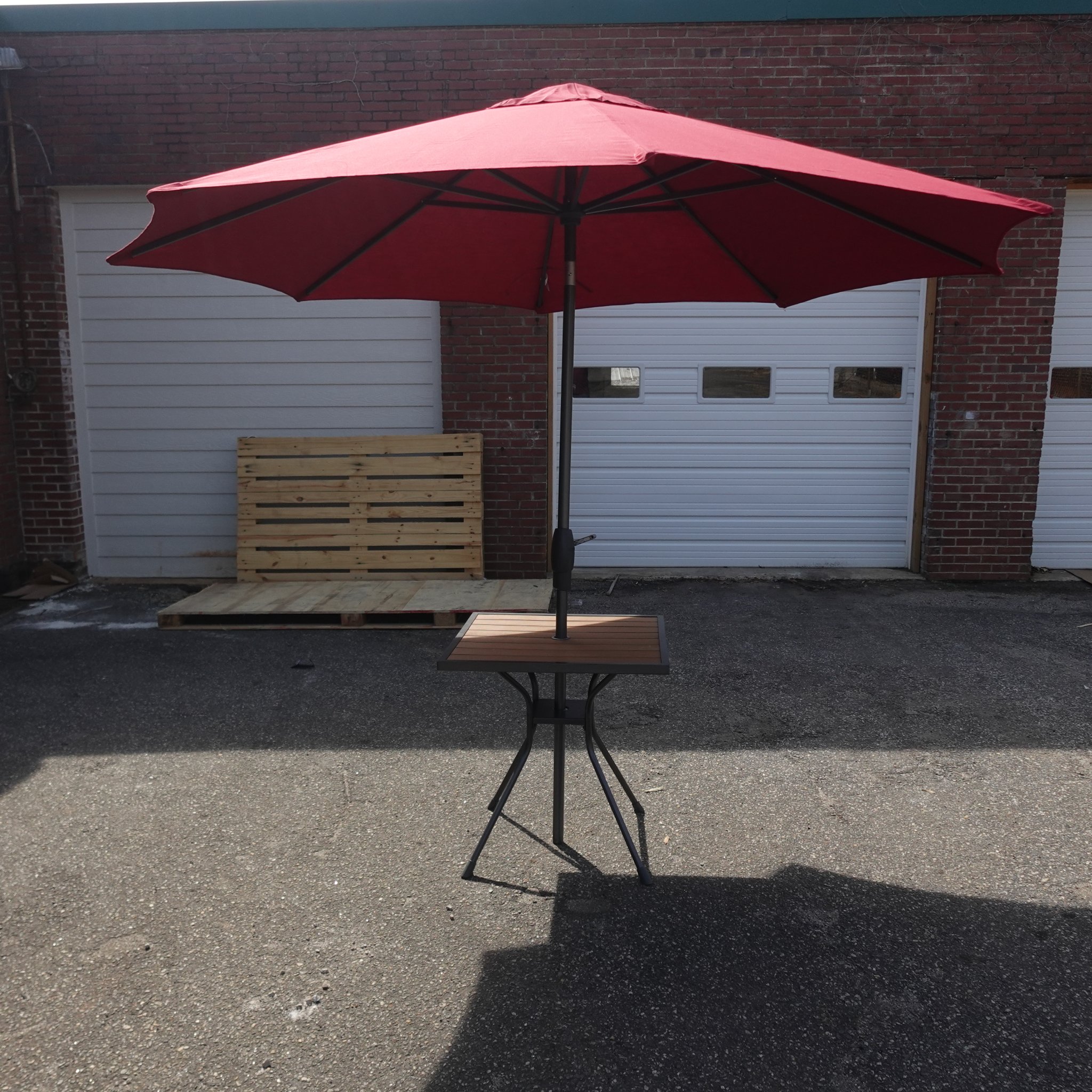 allen roth 10 ft square offset patio umbrella red Elm ft. Outdoor / Cantilever Hanging Enjoy relaxing outdoors with this 10x6.5ft rectangle patio umbrella 10' x 10' Saville Square