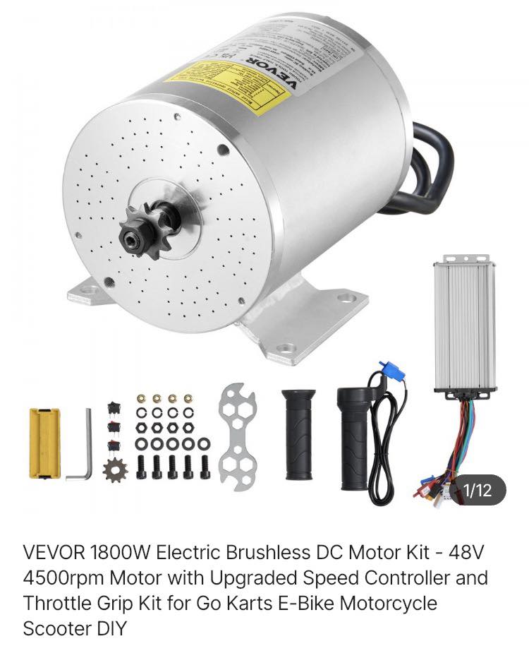 Will 2 shrimp batteries power a VEVOR 1800W Electric Brushless DC