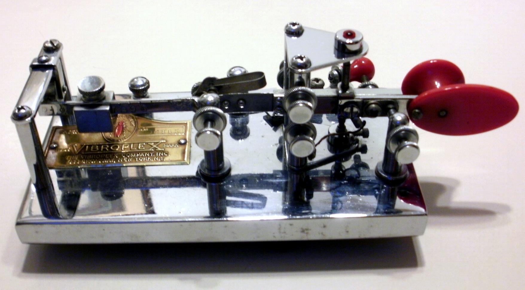 Clé Télégraphique Vibroplex Brass Racer - Pagaie Iambique - Occasion - Fabriqué Aux USA