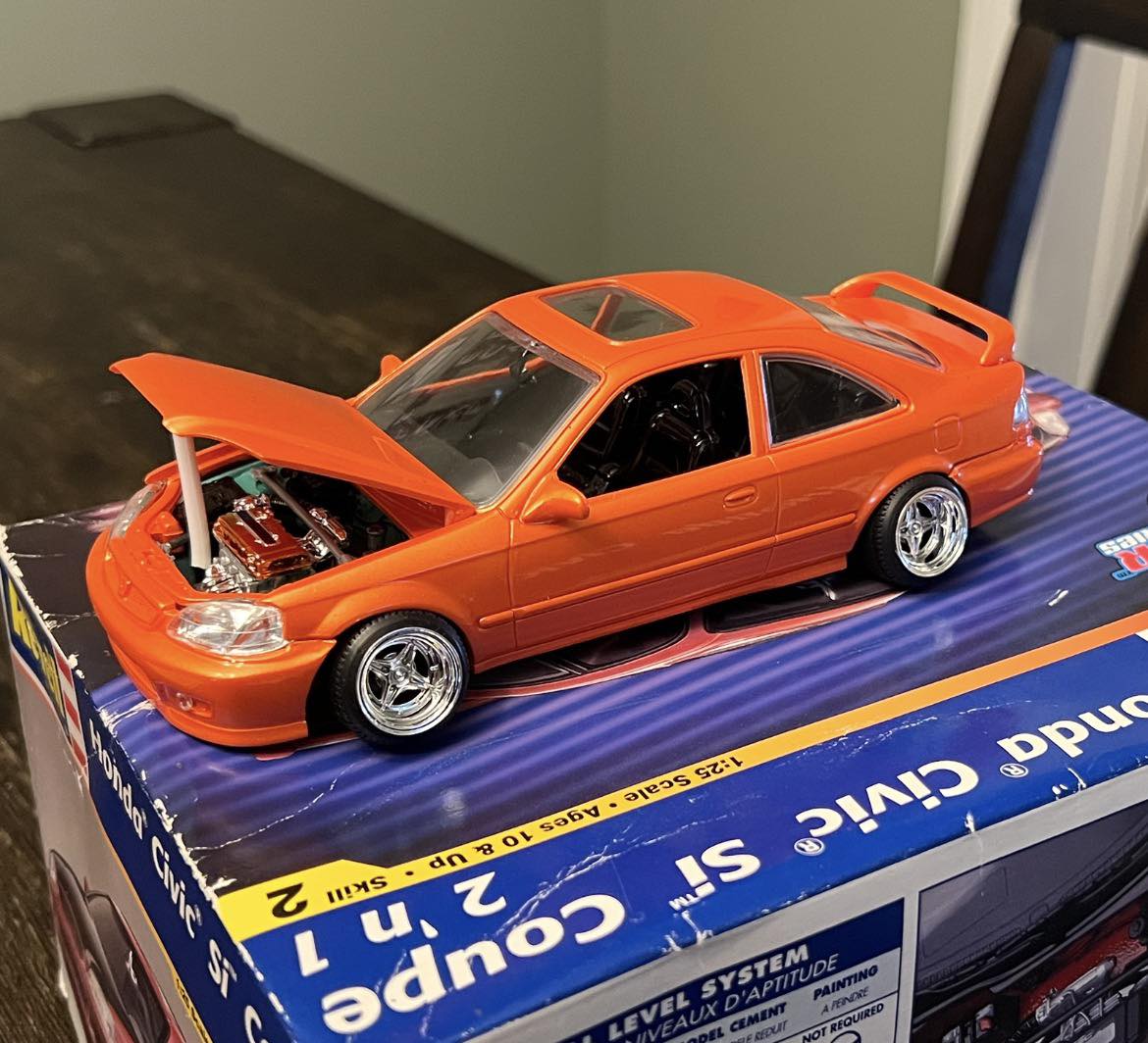 Honda Civic coupe + model,Revell scale 1:25👋