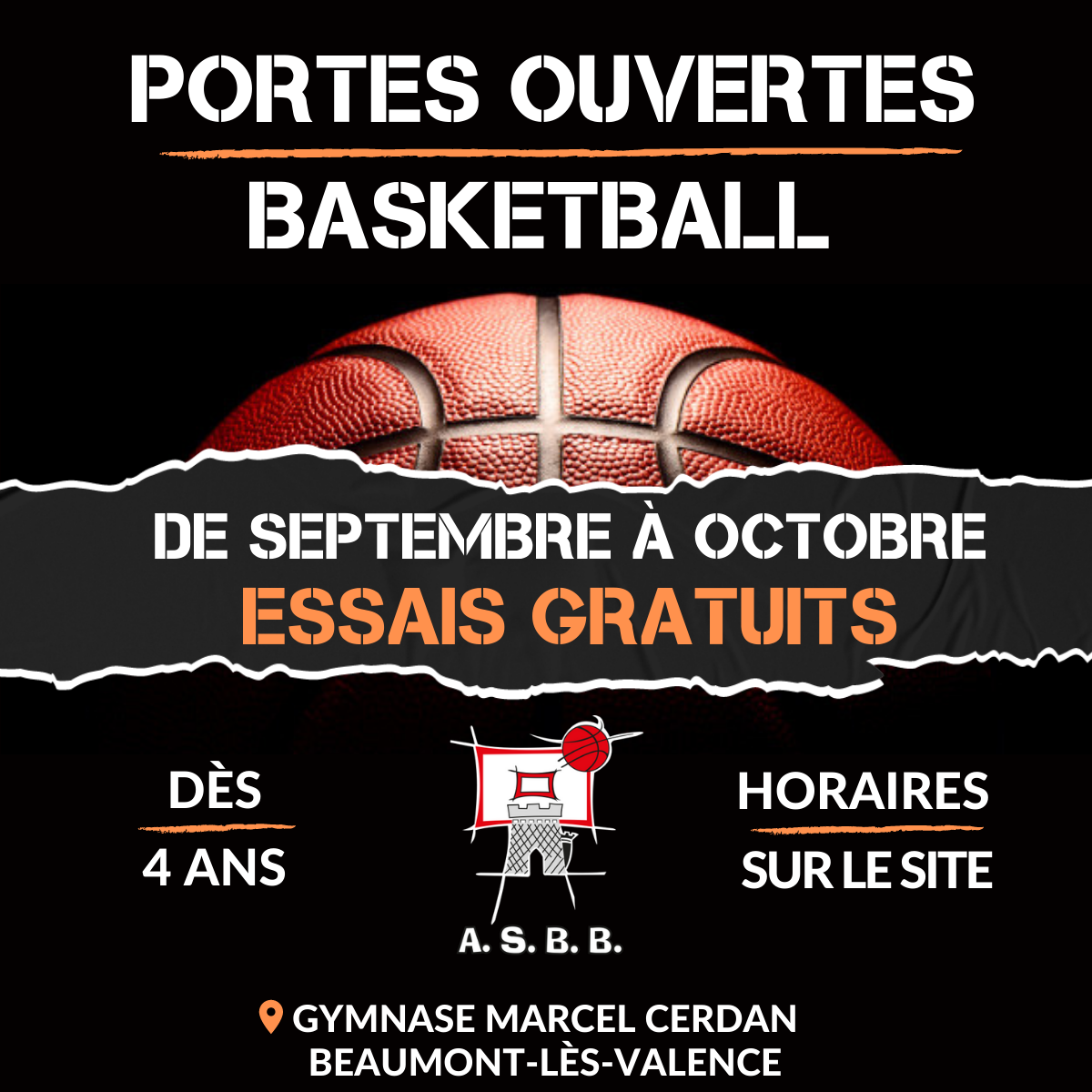ASBB Beaumont - 🔴 𝗣𝗢𝗥𝗧𝗘𝗦 𝗢𝗨𝗩𝗘𝗥𝗧𝗘𝗦 𝗔̀ 𝗟'𝗔𝗦𝗕𝗕 ! 🔥 Comme chaque année, l ...