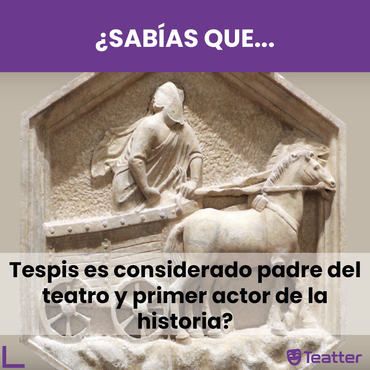 Teatter - 🤓 Tespis, o Thespis, fue un dramaturgo griego del siglo VI a ...