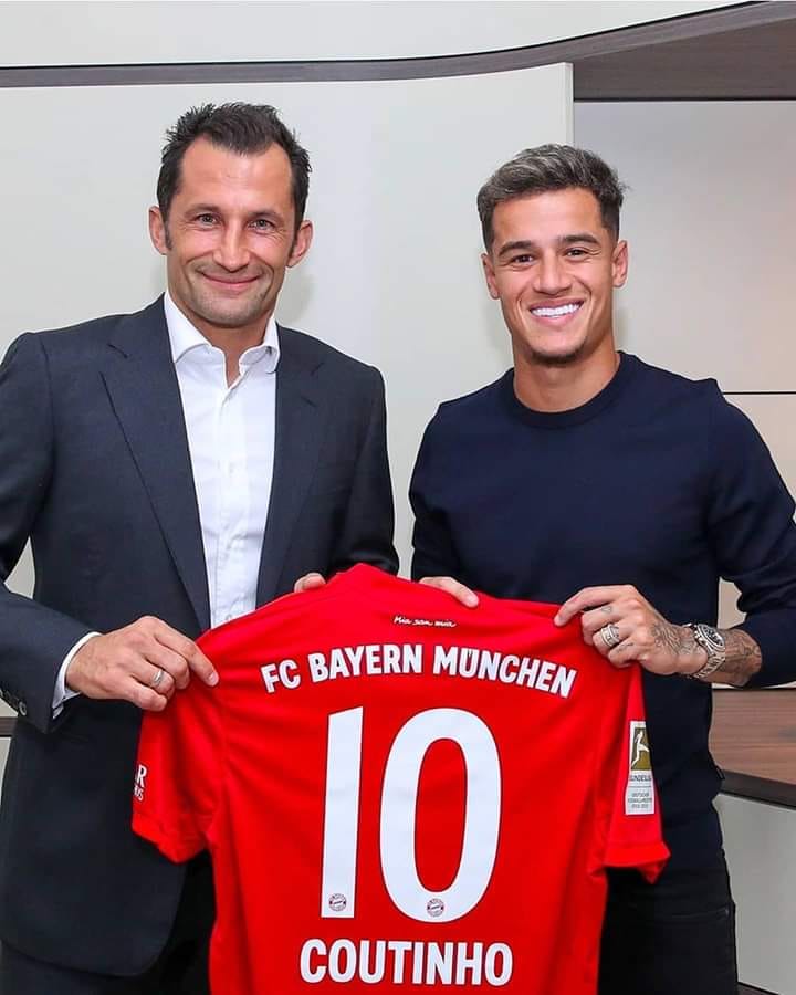 Phillipe Coutinho now holds the No.10 jersey for Bayern Munich