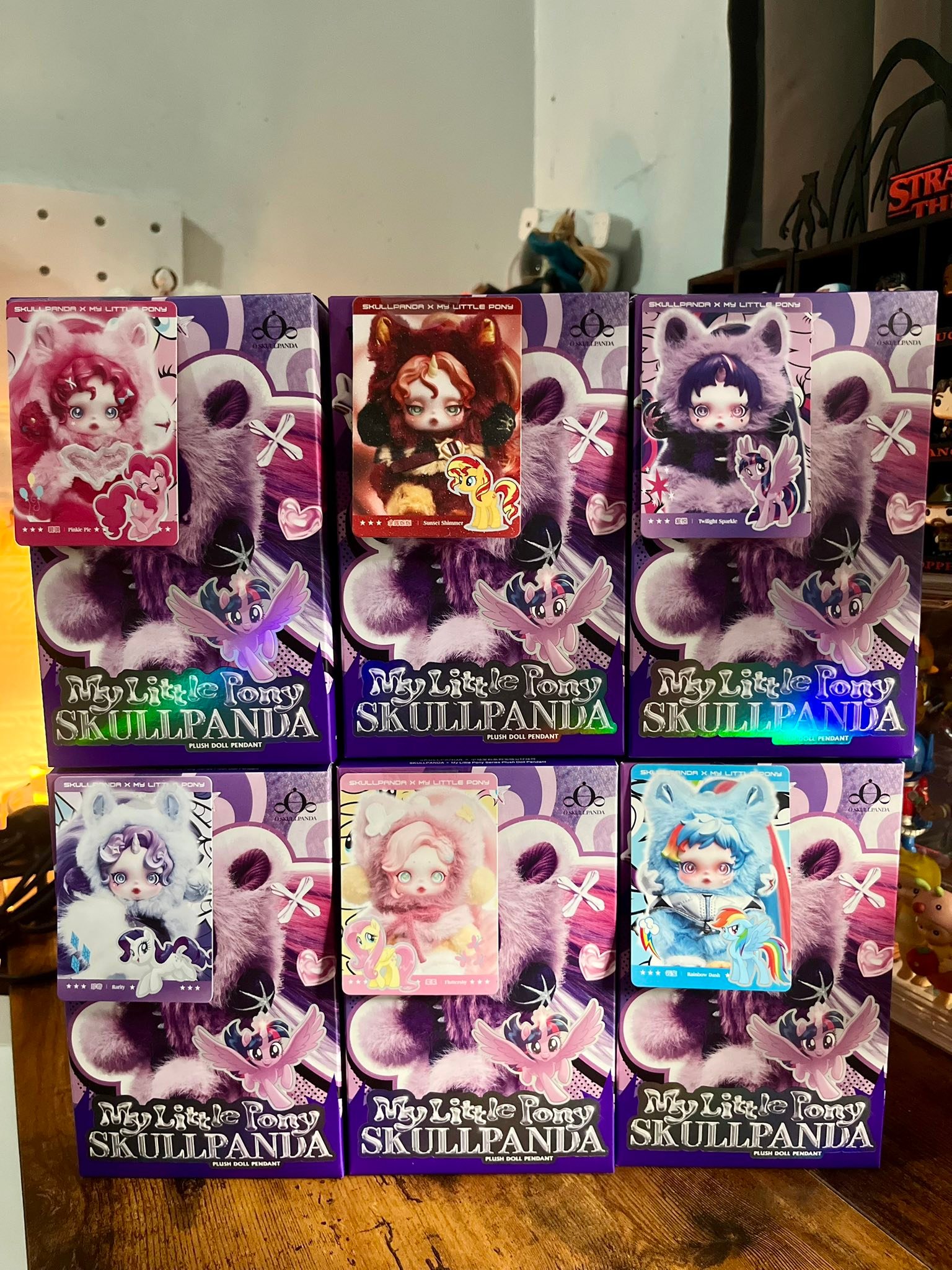 Skullpanda x My Little Pony plush doll pendants for sale
