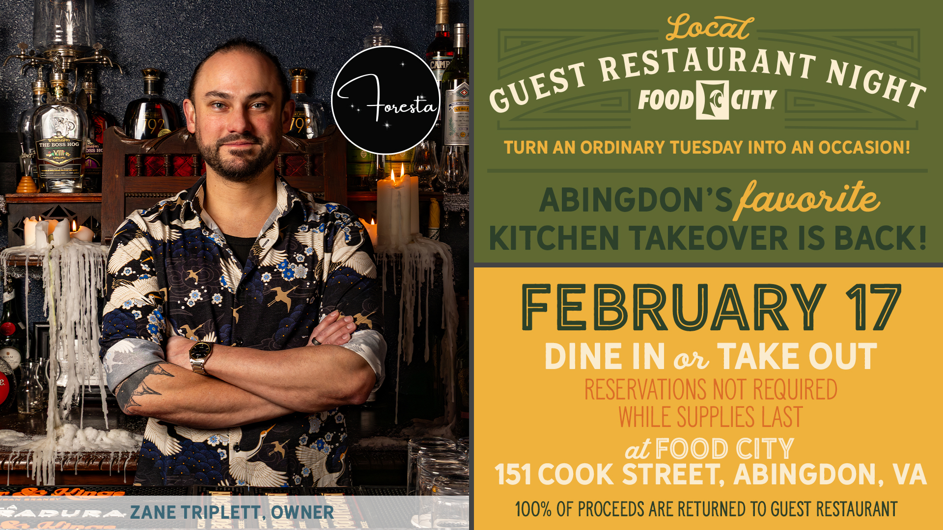 Local Guest Restaurant Night: Foresta