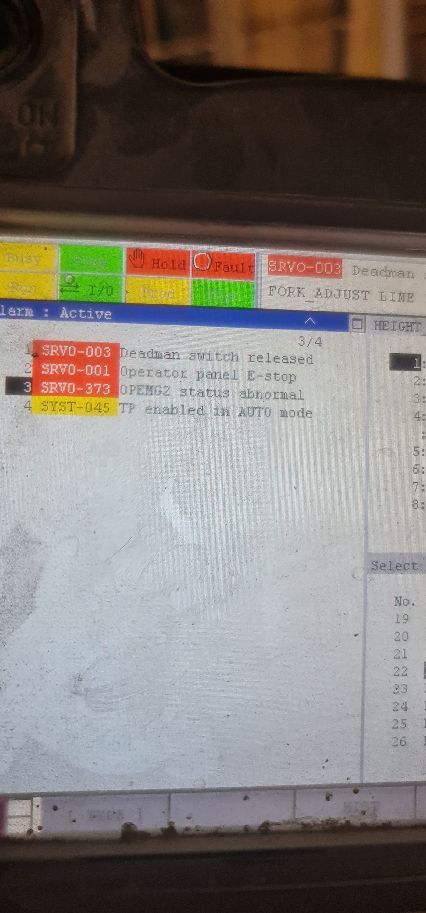 FANUC Robot Programmers | Hello everyone, l have error code [ srvo-037 ...