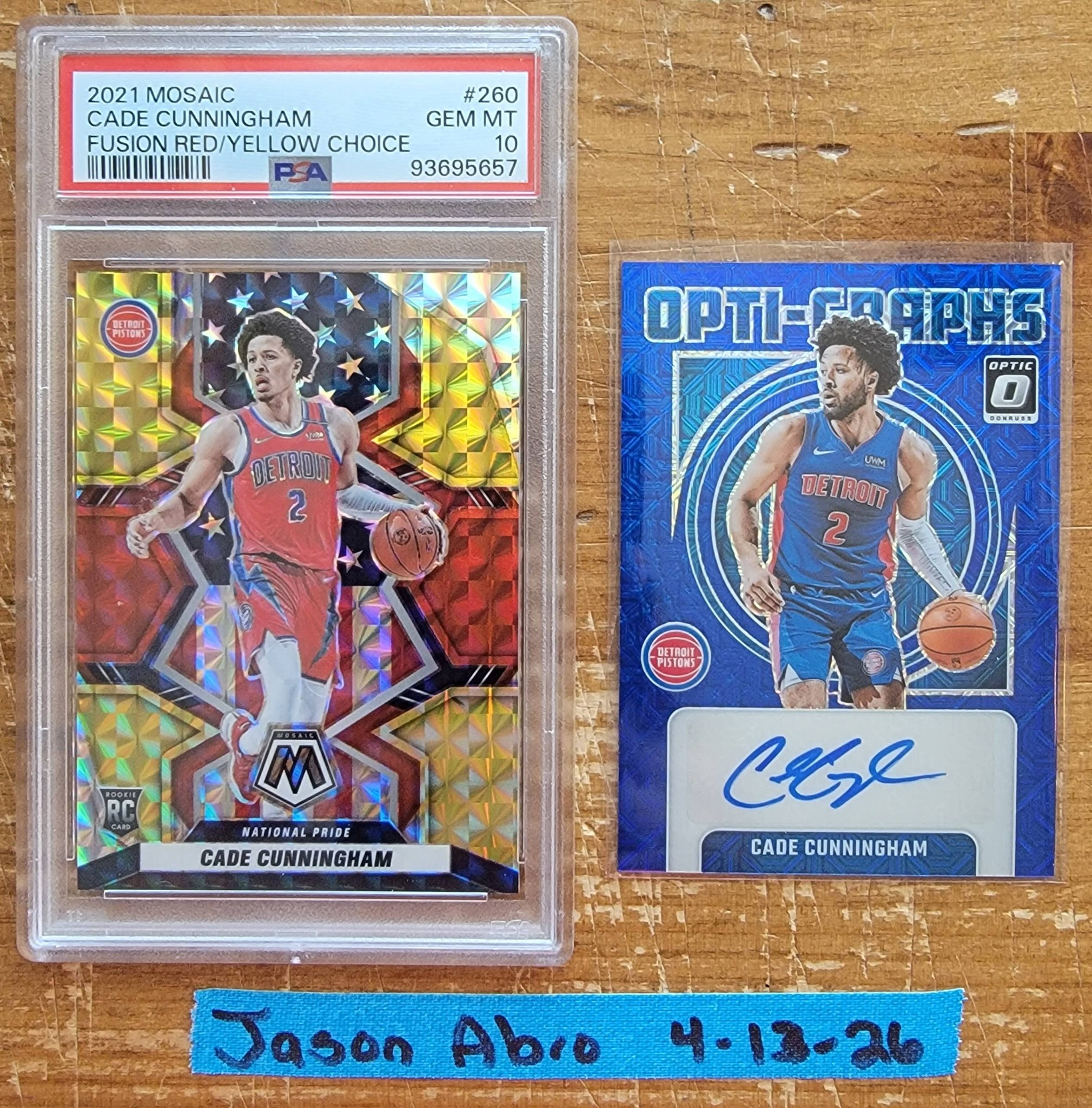 $175.00 Shipped 2021 Mosaic Cade Cunningham Fusion Red/Yellow 