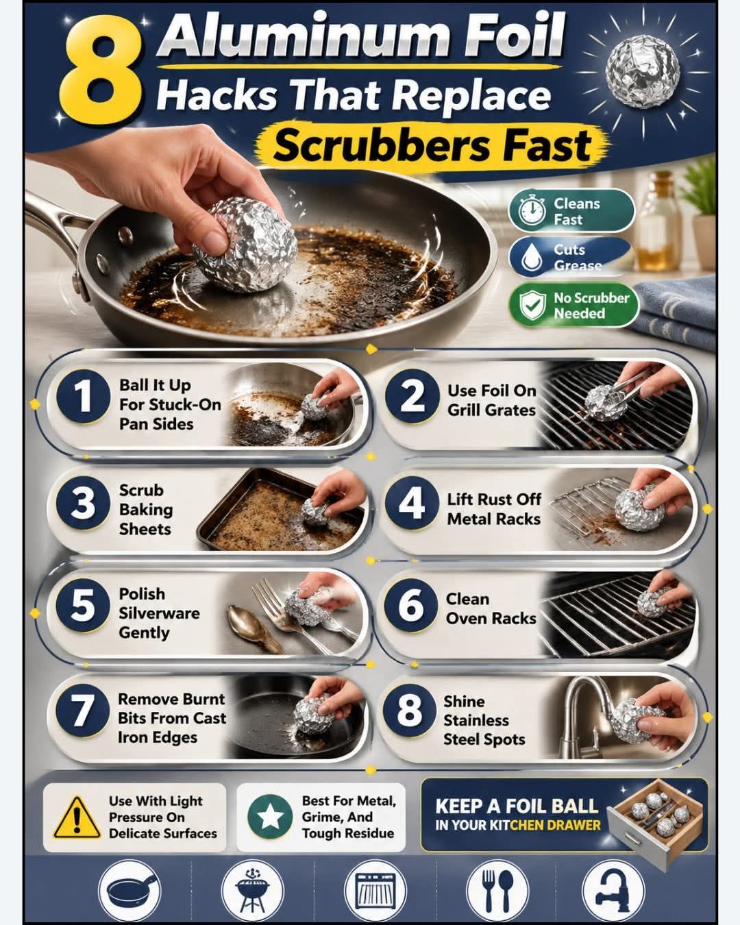 8 Aluminum Foil Hacks That Replace Scrubbers Fast These 8 foil
