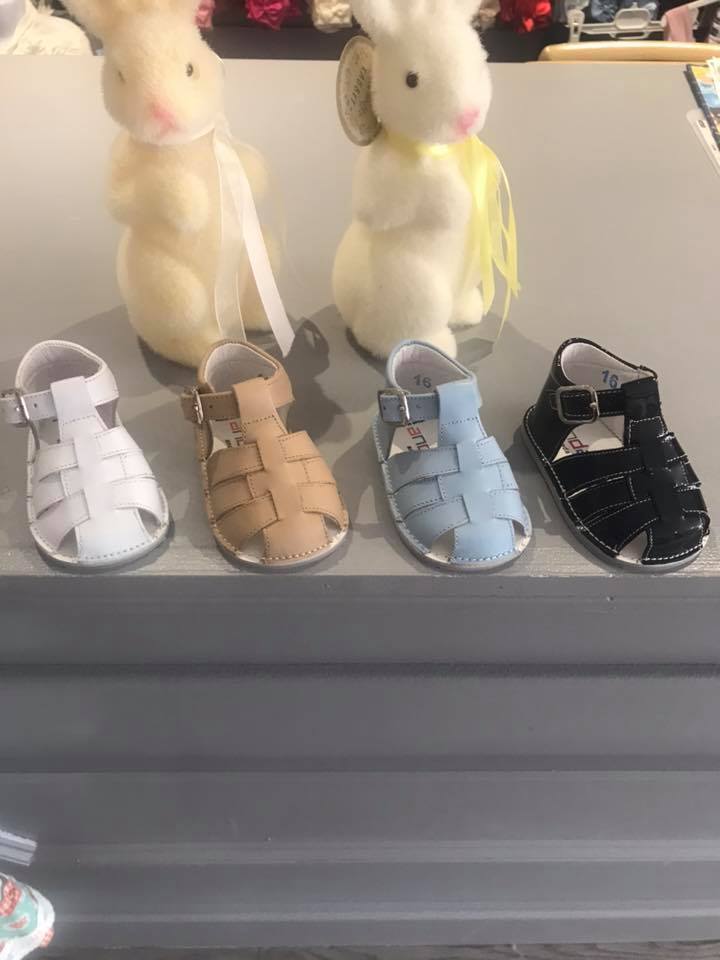 Sandal for boy color light blue with green dinosaur head, red