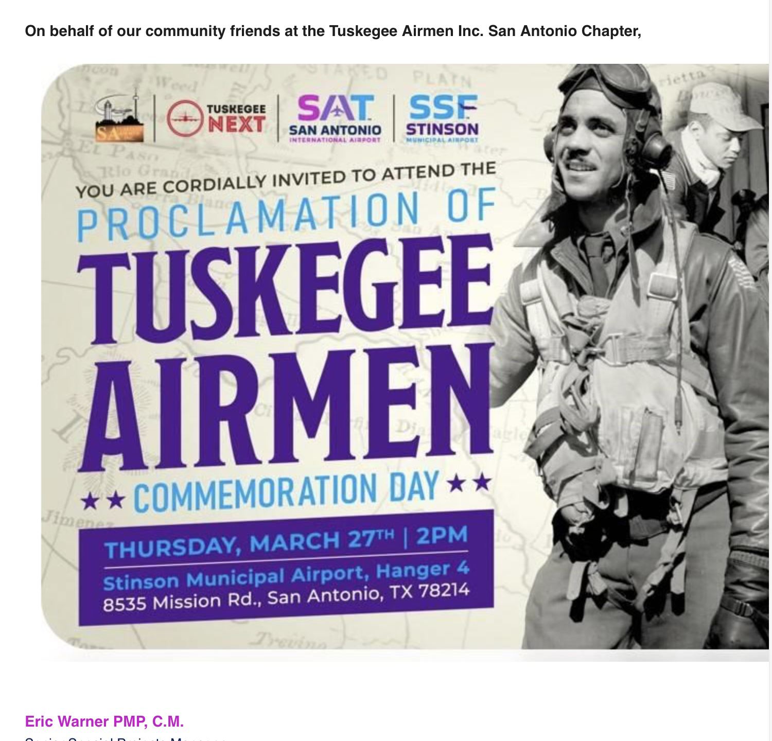 Tuskegee Airmen Inc * San Antonio Chapter | Facebook