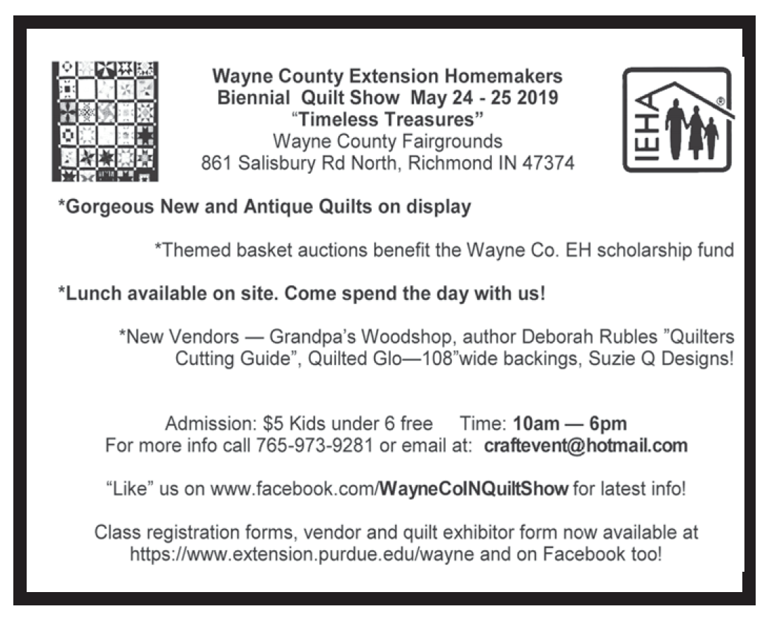 Wayne County Indiana Extension Homemakers | Richmond IN