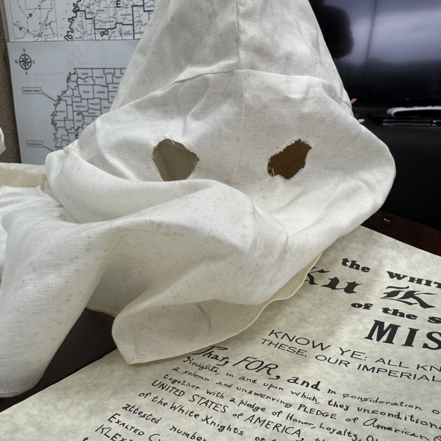 The South Carolina State Museum has removed a Ku Klux Klan flyer