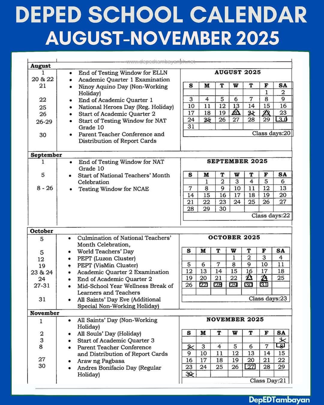 Jenalyn - DepEd School Calendar 2025-2026 August-November Titser Jhena ...
