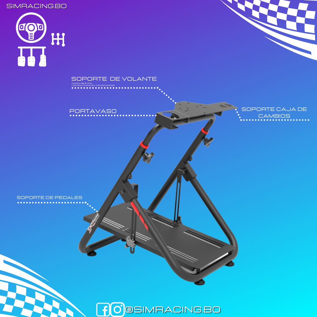 SimRacing.Bo - Estructura plegable, fácil de montar......