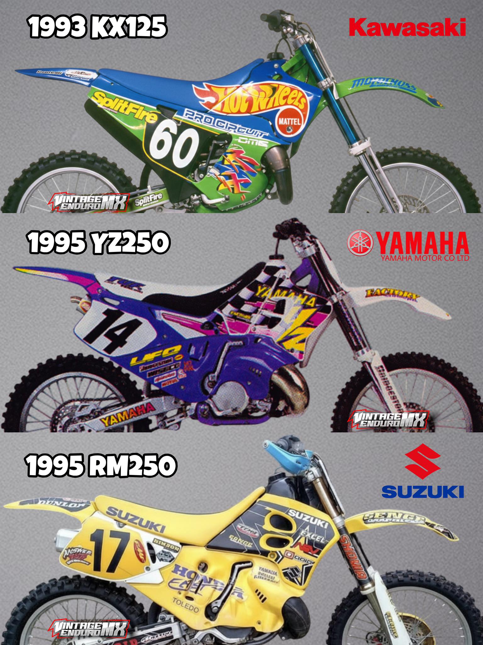 93-95's Motocross Two-Stroke Line-Up 🏁 The 1993 Kawasaki KX 125
