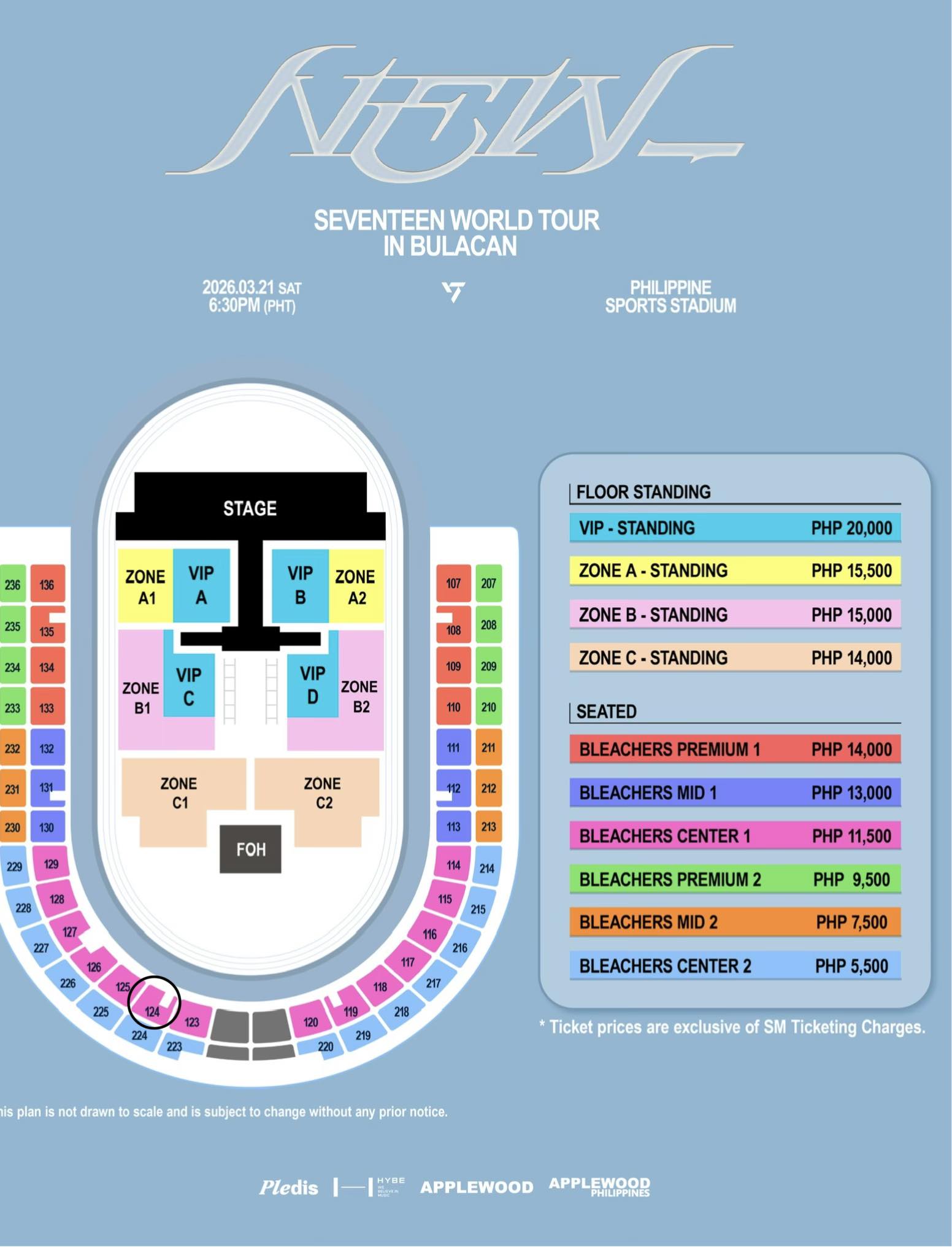 Seventeen world tour ticket for sale in Bulacan
