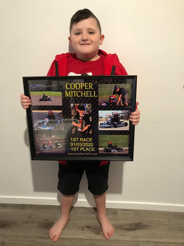 JDM Labels - COOPER MITCHELL with his custom photo frame....