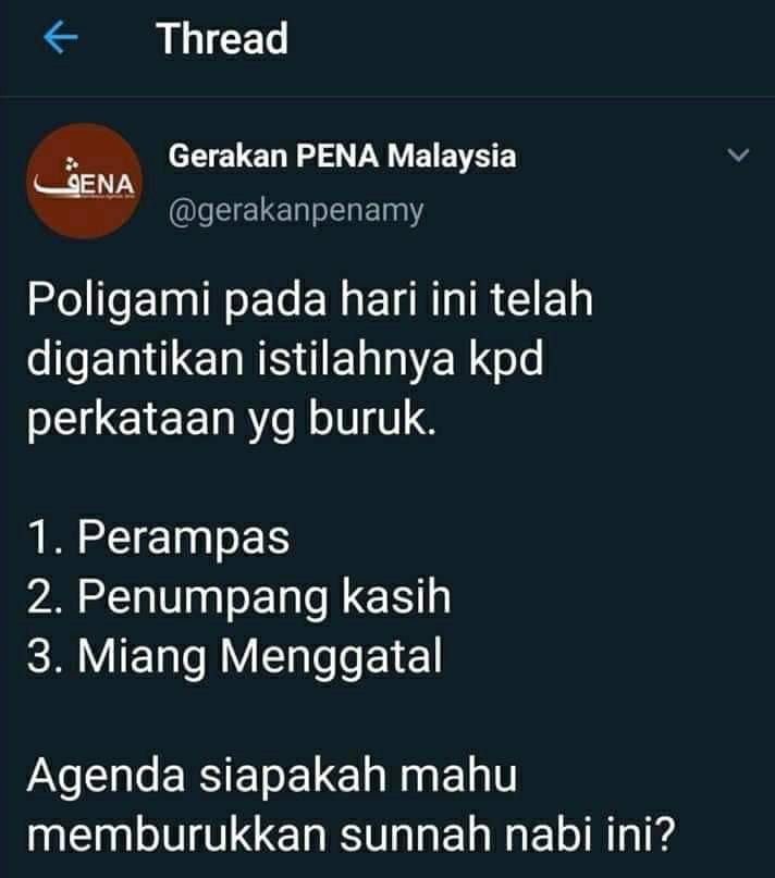 Sang Gundala Bukan Kerana Isteri Sarat Mengandung Bukan Kerana Berkahwin Lagi Tanpa Pengetahuan Isteri Bukan Kerana Keluarga Tidak Menerima Bukan Kerana Mempergunakan Agama Tidak Jujurlah Kamu Memang Benci Kepada Poligami