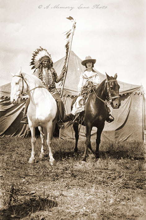 Memory Lane Photos - This is from a film negative of Sitting Bull and a ...