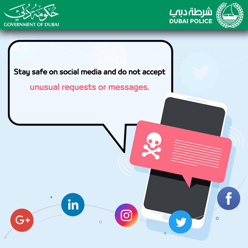 Dubai Police - ‪Stay safe on social media and do not... | Facebook