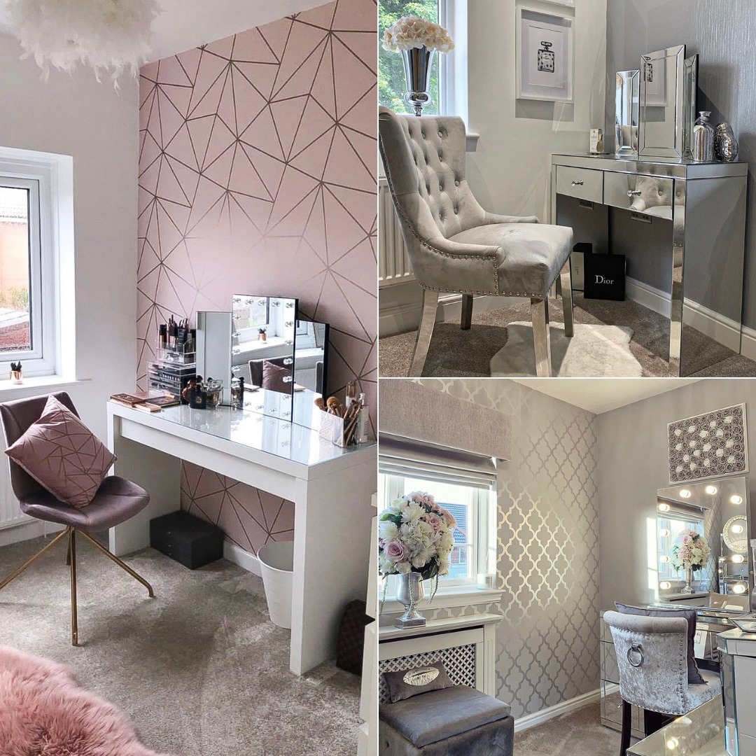 pink and grey dressing room ideas Show up in style💄... We think everyone deserves a place to make themselves feel amazing! Take inspiration from this luxurious create your own, at home, with the Zara Shimmer PRESTIGE ORIGINAL