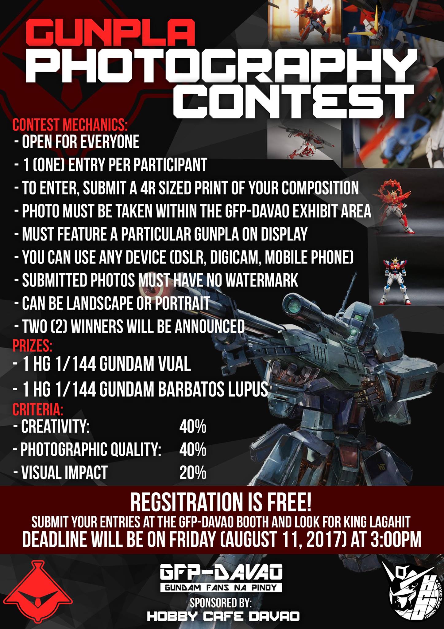 Gundam Fans na Pinoy - Davao - GUNPLA PHOTOGRAPHY CONTEST Calling all ...