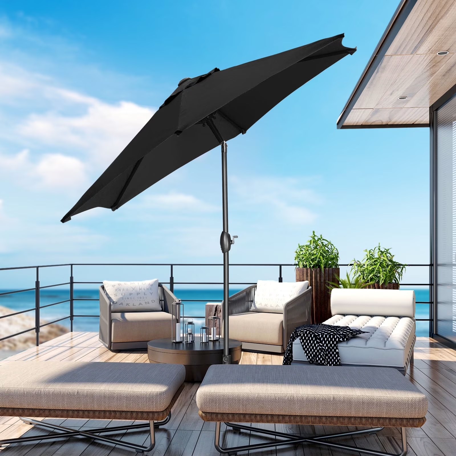 le papillon 10ft patio umbrella brand new in box 10-ft Offset Hanging Aluminum Outdoor Cantilever Umbrella Crank Lift, Beige : Patio, Lawn & Garden Le Papillon 10 ft Cantilever