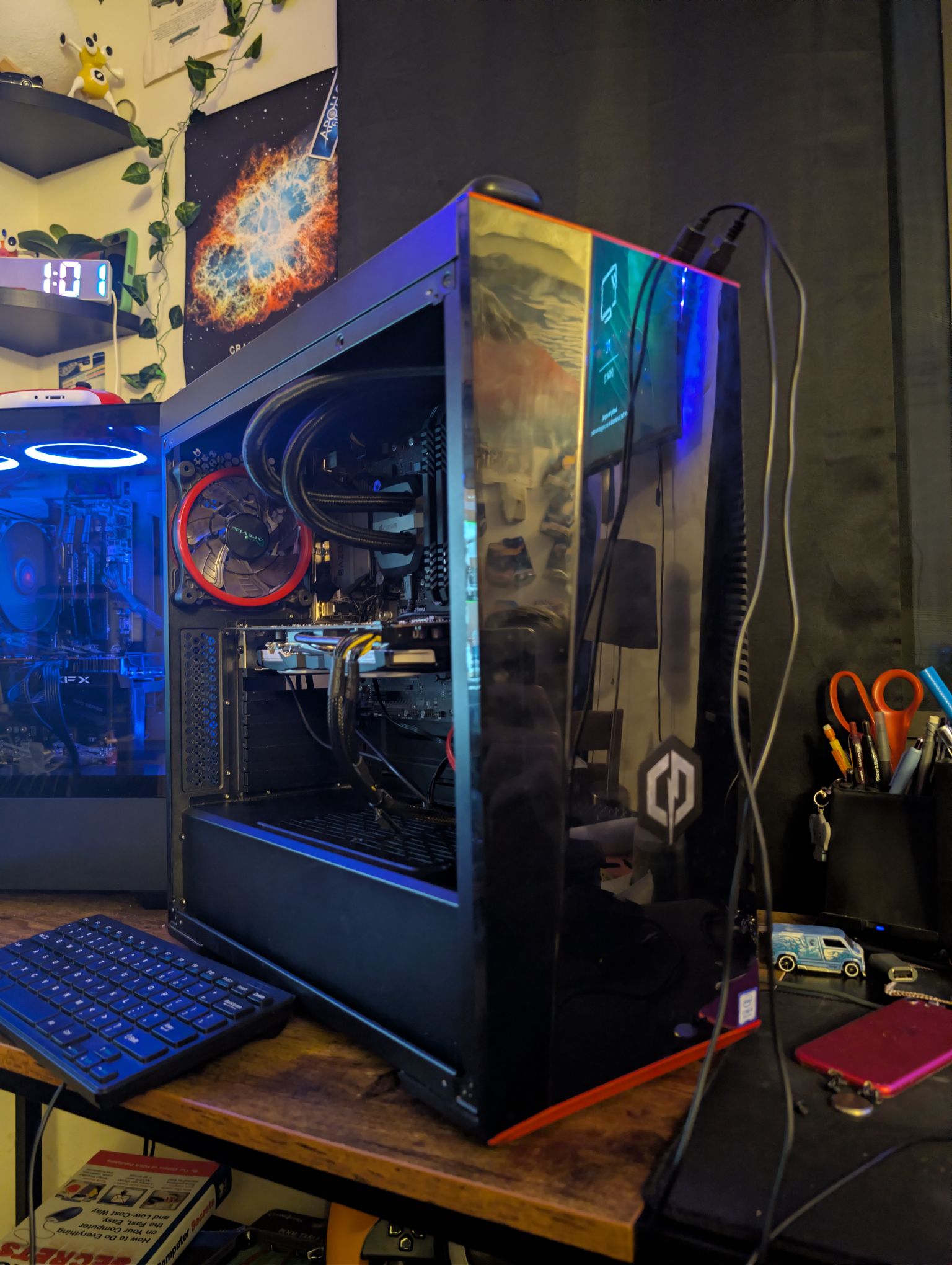 Custom PC Builders | A bit of a chaotic test bench all set up to test ...
