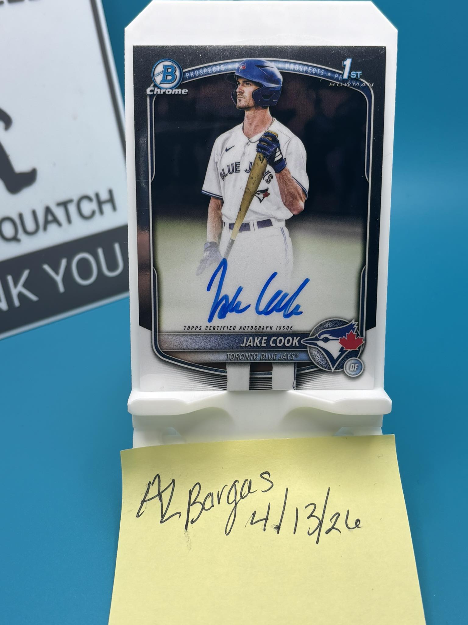 2025 Bowman Chrome Draft Autographs Jake Cook ROOKIE 1st AUTO BLUE 