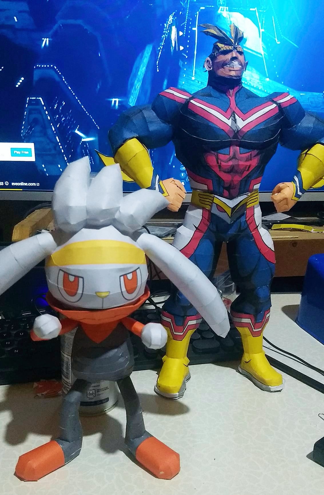 JPOP Papercraft - All might (My hero academia) y Raboot... | Facebook