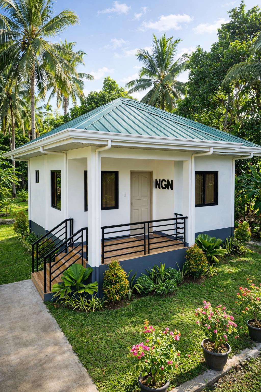Nathaniel - 🇵🇭Modern tropical bungalow with smooth white exterior walls ...