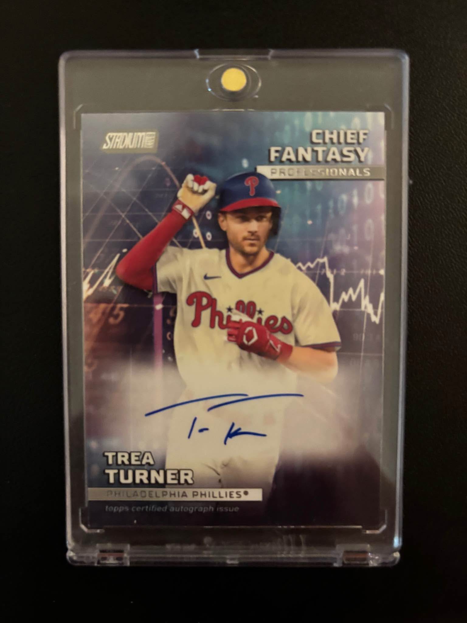 Absolutely beautiful ON CARD AUTO from TREA TURNER! 2023 topps 