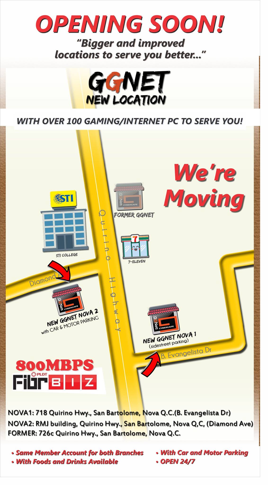 GGNet - We have moved! GGNet Nova 1 is now open. Located at 718 Quirino ...