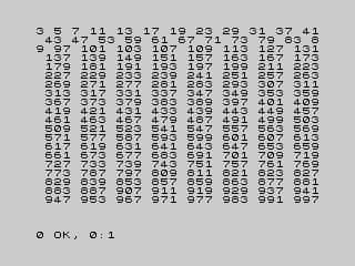 ZX Spectrum prime numbers code optimization