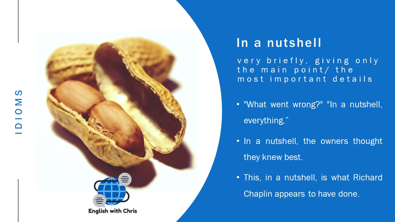 Idiom of the day – In a nutshell Did you already know this expression ...