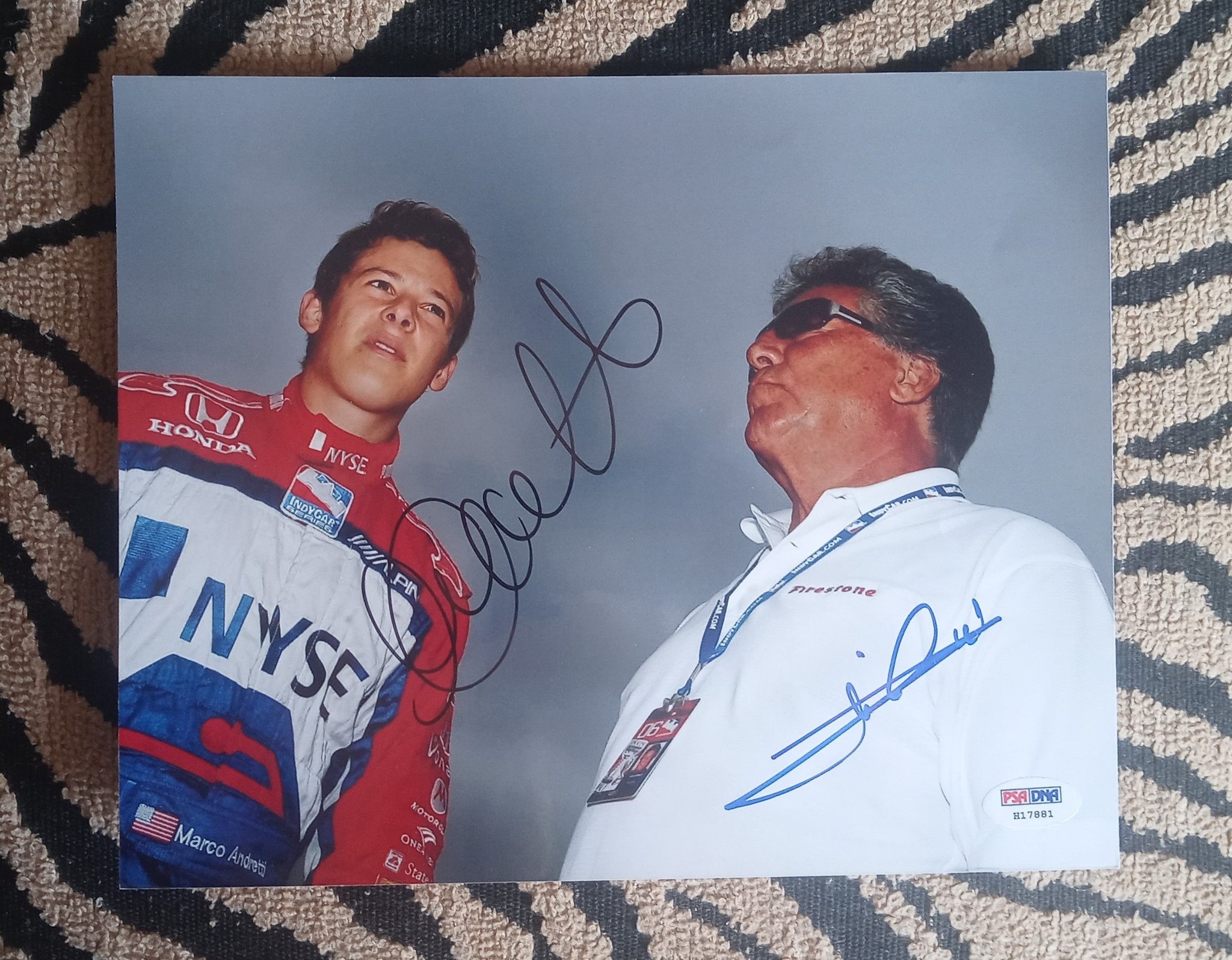 Will power and Mario Andretti autographs on the day Will broke  display picture 1