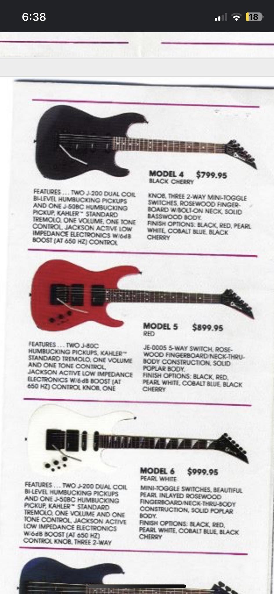 New Charvel Model 5 with Kahler tremolo for $899