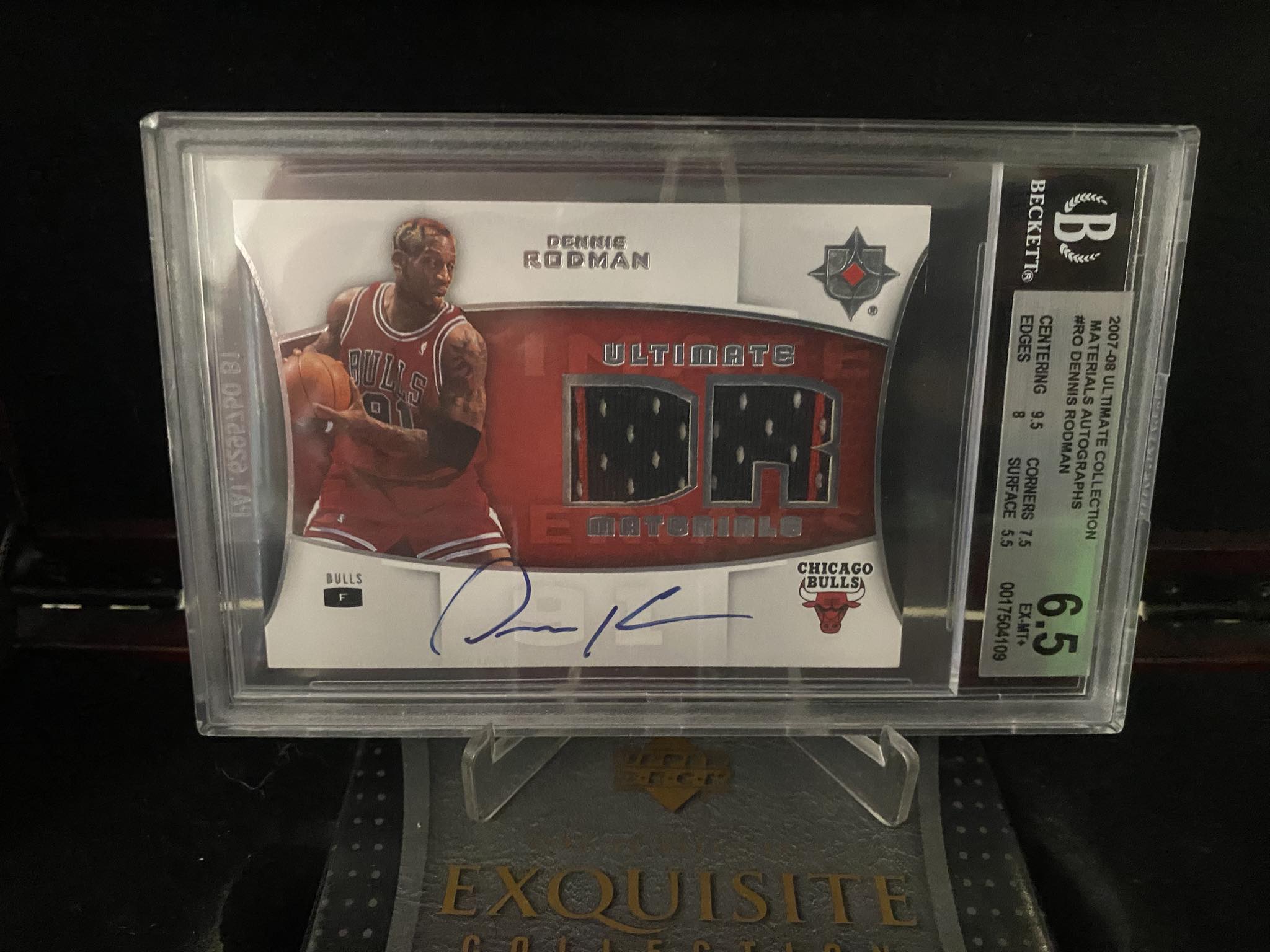 Rare Dennis Rodman auto patch card for sale