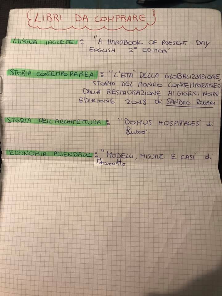 MATRICOLE UNITO a.a. 2024/2025 | Cerco urgentemente questi libri | Facebook